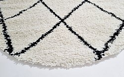Okrągły dywan - Akita (czarny/biały)