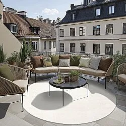 Okrągły dywan - Indoor/Outdoor Baldwin (cream)