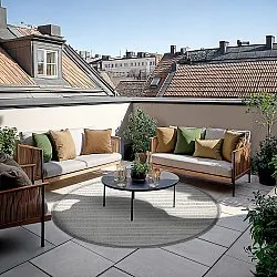 Okrągły dywan - Indoor/Outdoor Kendall (cream/szary)