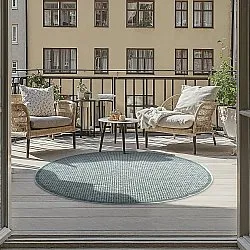 Okrągły dywan - Tromsø (Zielony)