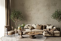 Okrągły dywan - Bornos (szary/beżowy)