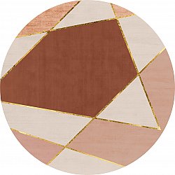 Okrągły dywan - Jade (beżowy/różowy)