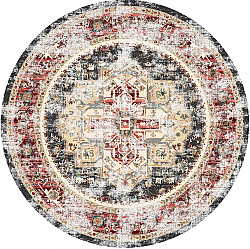 Okrągłe dywan - Javis (czerwony/wielobarwność)