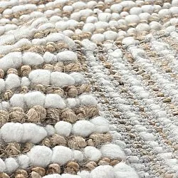 Dywany z juty - Bally Jute/wool Bubble (natura/biały)