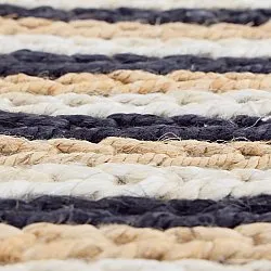 Dywany z juty - Howrah Braided Jute (naturalny/biały/czarny)