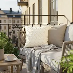 Poszewka na poduszke - Doria (białawy)