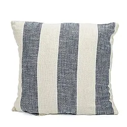 Poszewka na poduszke - Kora stripe cotton cushion cover (kremowy/granatowy)