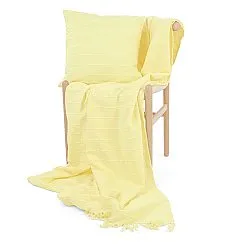 Poszewka na poduszke - Nalani cotton cushion cover (jasnożółty)