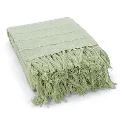 Koce - Nalani cotton throw (jasnozielony)