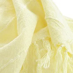 Koce - Nalani cotton throw (jasnożółty)