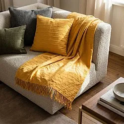 Koce - Nalani cotton throw (pomarańczowy)