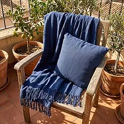 Poszewka na poduszke - Veya cotton cushion cover (granatowy)