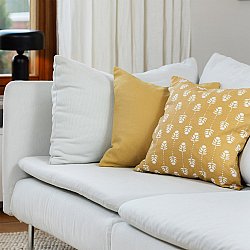 Poszewka na poduszke x 2 - Sari (żółty)