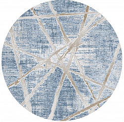 Okrągły dywan - Lagos (niebieski)