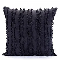 Poszewka na poduszke - Boho Linen 45 x 45 cm (ciemny niebieski)
