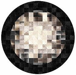 Okrągły dywan - Livada (czarny/multi)