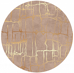 Okrągłe dywan - Lorenzo (brązowy/złoty)