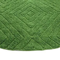 Okrągły dywan - Amberley Natural Cotton Shaggy (zielony)
