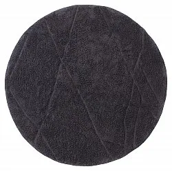 Okrągły dywan - Andrea Natural Cotton Shaggy (czarny)
