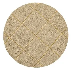 Okrągły dywan - Bellevue Natural Cotton Shaggy (beż/brąz)