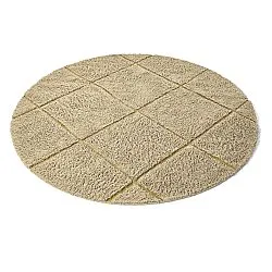 Okrągły dywan - Bellevue Natural Cotton Shaggy (beż/brąz)