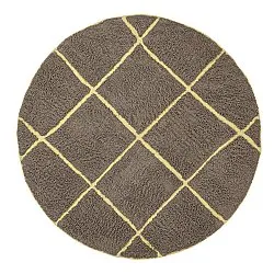 Okrągły dywan - Bellevue Natural Cotton Shaggy (brązowy/żółty)