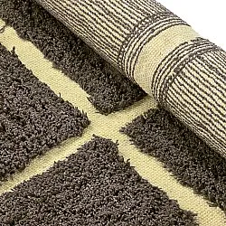 Okrągły dywan - Bellevue Natural Cotton Shaggy (brązowy/żółty)