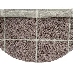 Okrągły dywan - Bellevue Natural Cotton Shaggy (ciemnoszary/zielony)