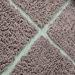 Okrągły dywan - Bellevue Natural Cotton Shaggy (ciemnoszary/zielony)