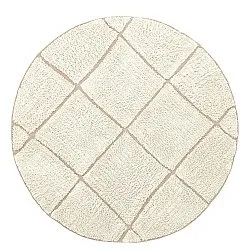 Okrągły dywan - Bellevue Natural Cotton Shaggy (złamana biel/beż)
