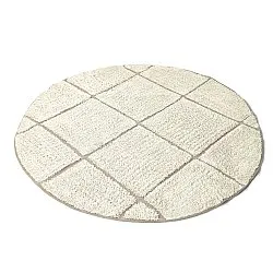 Okrągły dywan - Bellevue Natural Cotton Shaggy (złamana biel/beż)