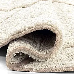Okrągły dywan - Bellevue Natural Cotton Shaggy (złamana biel/beż)