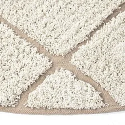 Okrągły dywan - Bellevue Natural Cotton Shaggy (złamana biel/beż)