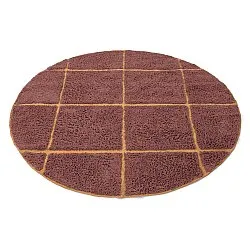 Okrągły dywan - Bellevue Natural Cotton Shaggy (czerwony/pomarańczowy)