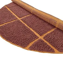 Okrągły dywan - Bellevue Natural Cotton Shaggy (czerwony/pomarańczowy)