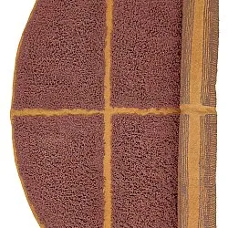 Okrągły dywan - Bellevue Natural Cotton Shaggy (czerwony/pomarańczowy)