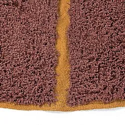Okrągły dywan - Bellevue Natural Cotton Shaggy (czerwony/pomarańczowy)