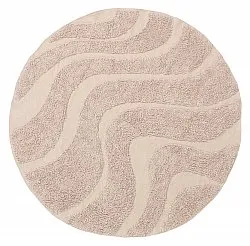 Okrągły dywan - Bonnie Natural Cotton Shaggy (beżowy)