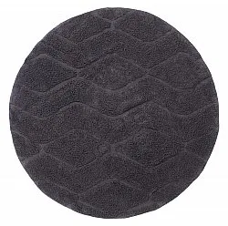 Okrągły dywan - Brynn Natural Cotton Shaggy (czarny)