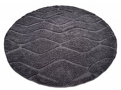 Okrągły dywan - Brynn Natural Cotton Shaggy (czarny)