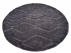 Okrągły dywan - Brynn Natural Cotton Shaggy (czarny)