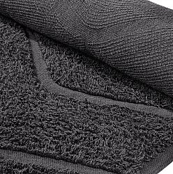 Okrągły dywan - Brynn Natural Cotton Shaggy (czarny)