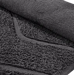 Okrągły dywan - Brynn Natural Cotton Shaggy (czarny)
