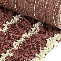 Dywany shaggy - Cataya Natural Cotton Shaggy (brązowy/beżowy)
