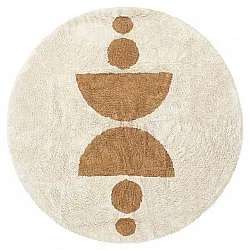 Okrągły dywan - Cervia Natural Cotton Shaggy (beżowy)