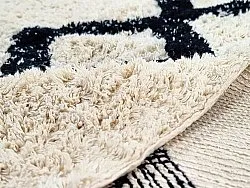 Okrągły dywan - Chablis Natural Cotton Shaggy (offwhite/czarny)