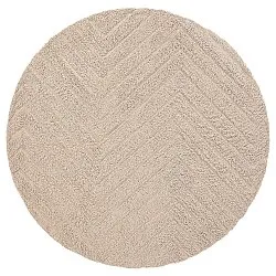 Okrągły dywan - Conara Natural Cotton Shaggy (beżowy)