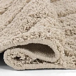 Okrągły dywan - Conara Natural Cotton Shaggy (beżowy)
