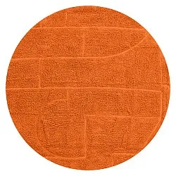 Okrągły dywan - Cremona Natural Cotton Shaggy (pomarańczowy)