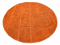 Okrągły dywan - Cremona Natural Cotton Shaggy (pomarańczowy)